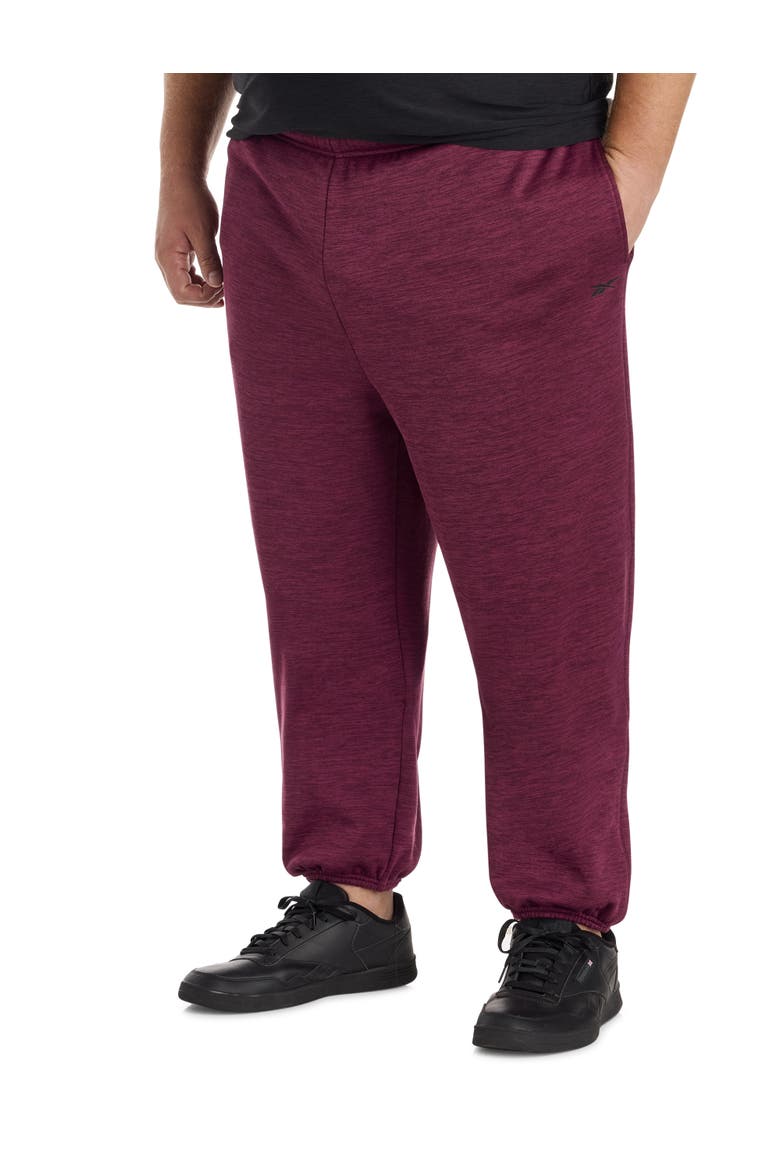 Performance Fleece Joggers, Main, color, BLACK CHERRY HEATHER