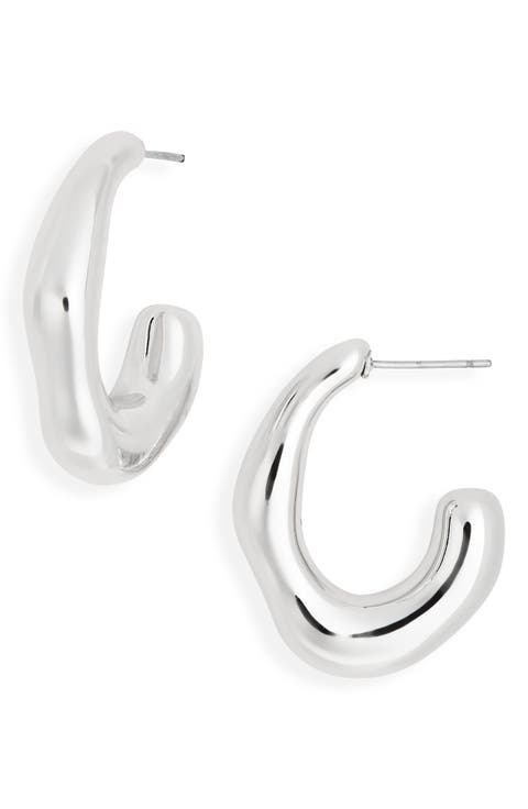 Molten J Hoop Earrings