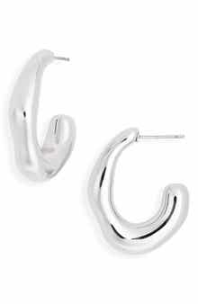 NORDSTROM RACK Molten J Hoop Earrings