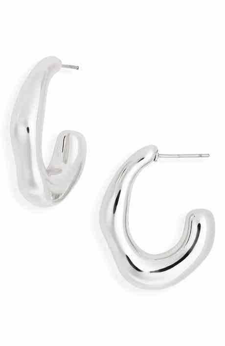 NORDSTROM RACK Molten J Hoop Earrings