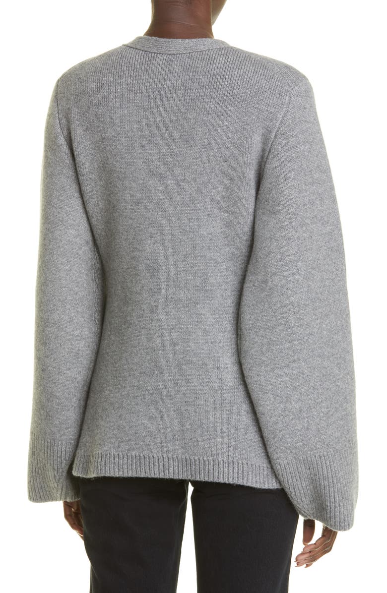 Khaite Lucy V-Neck Cashmere Cardigan, Alternate, color, 