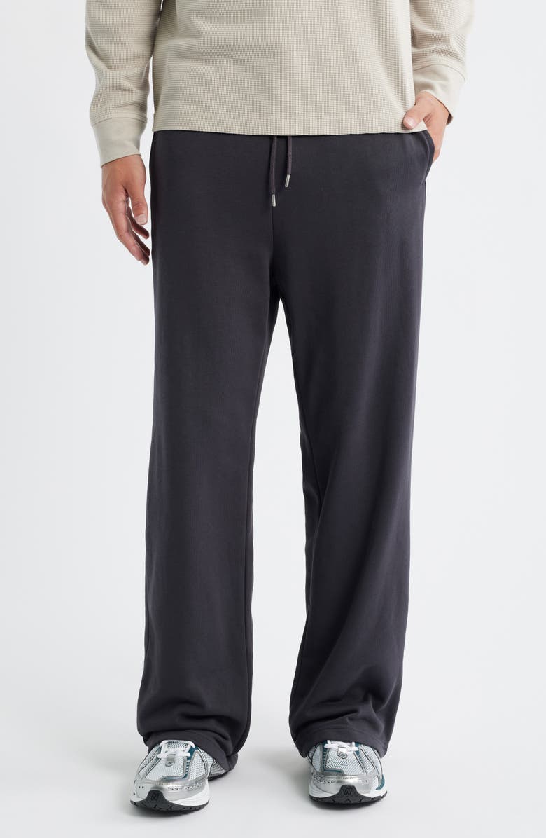 BP. Terry Wide Leg Pants, Main, color, Black Faded