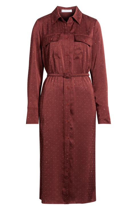Estella Rhinestone Shirtdress
