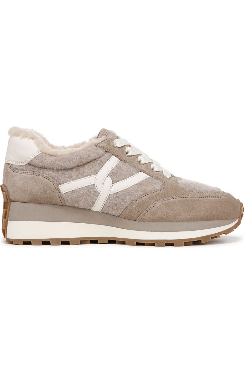 Veronica Beard Valentina Genuine Shearling Lined Sneaker, Alternate, color, Cobblestone