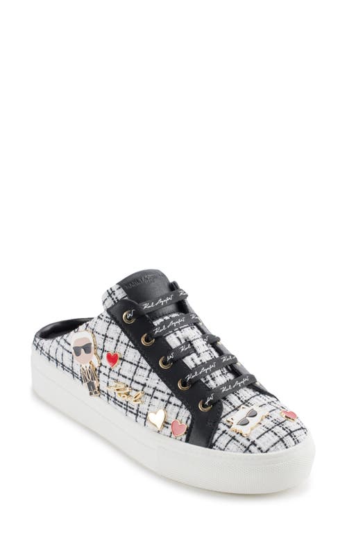 Karl Lagerfeld Cambria Platform Sneaker In Black/white