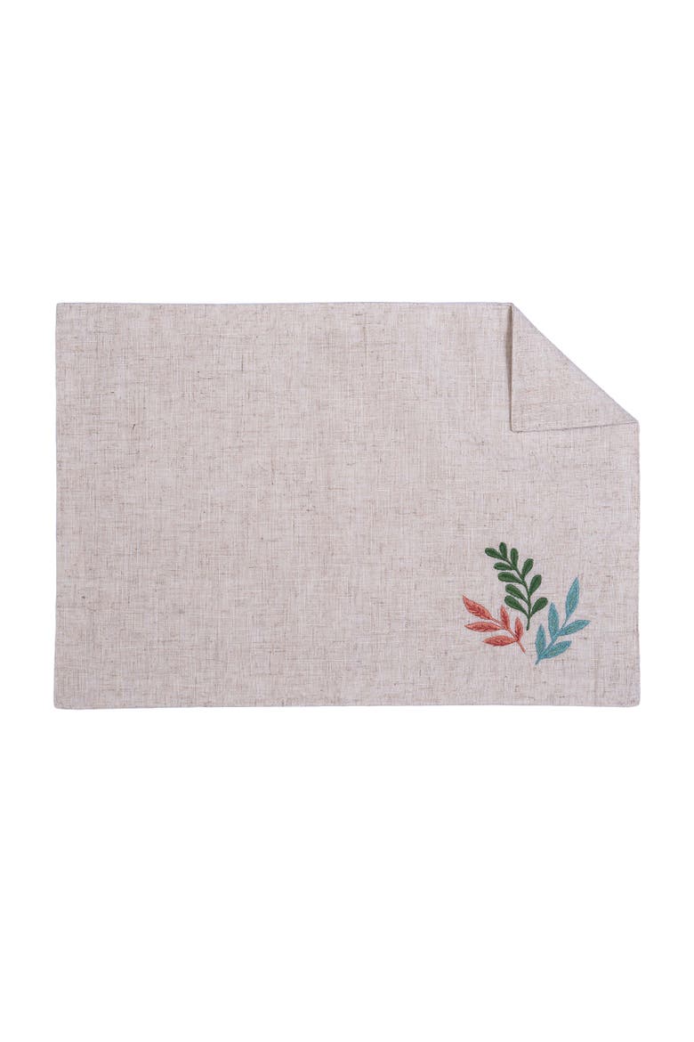 Springtime Blooms Set of 6 Placemats 14" x 20", Alternate, color, Blue