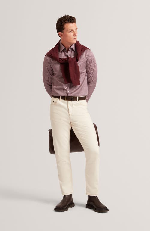 Ted Baker Jozef Print Cotton Button-up Shirt In Pink