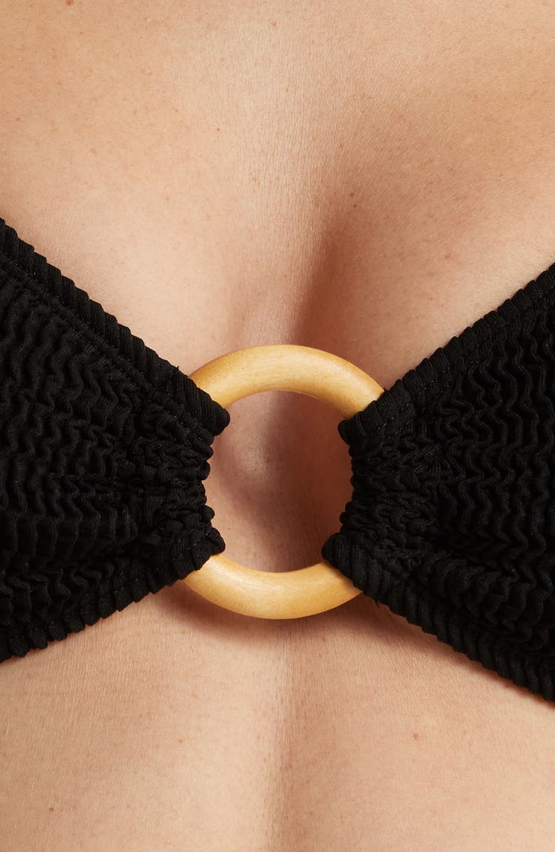 CLEONIE Oceania Bikini Top, Alternate, color, Noir