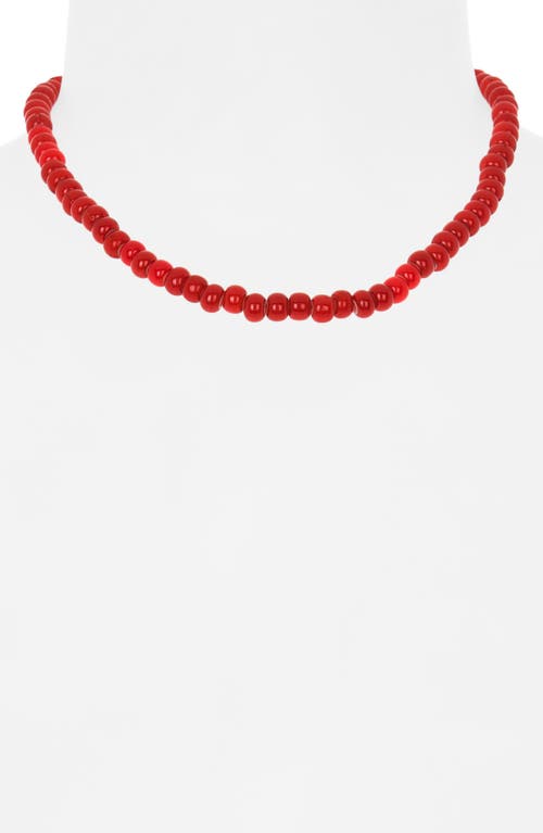Shashi Barrow Beaded Necklace In Red