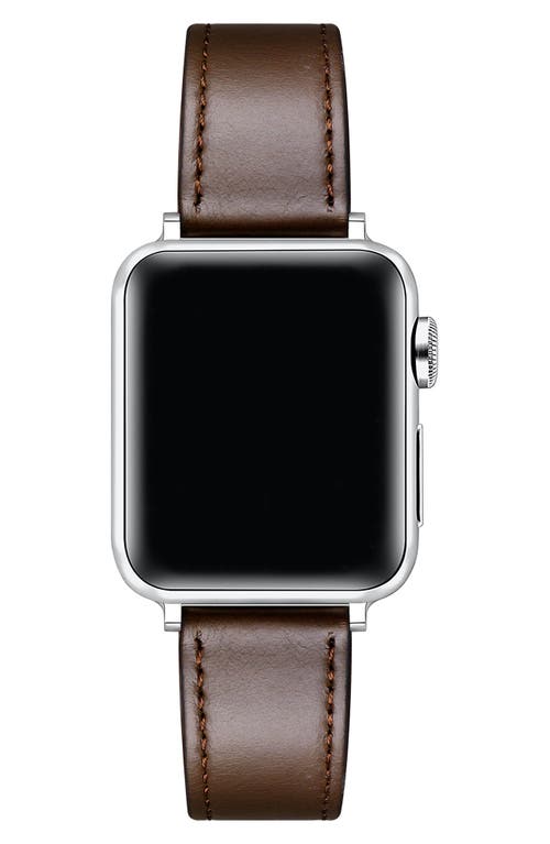 The Posh Tech Drake Leather Apple Watch® Watchband In Brown