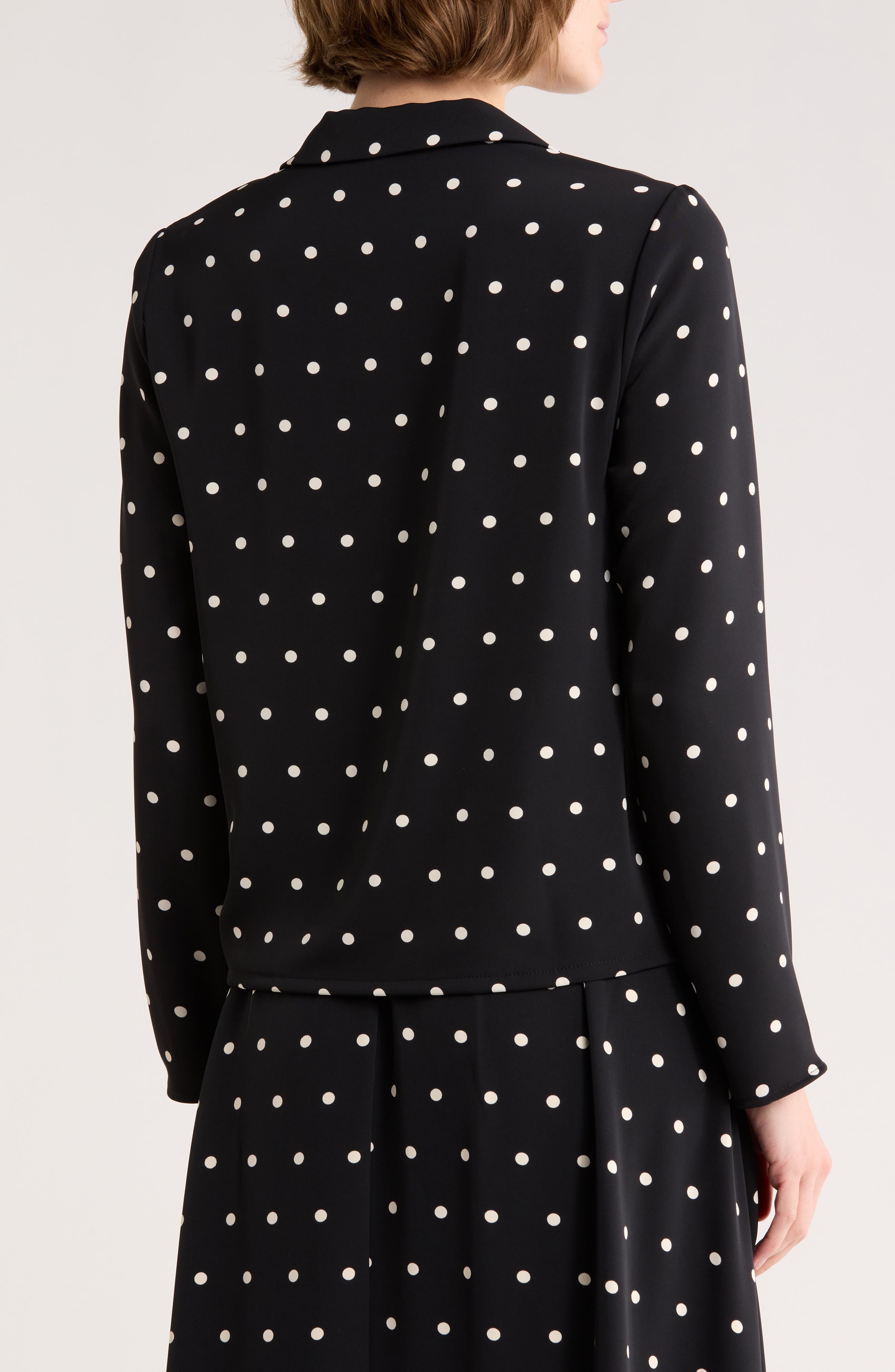 Long Sleeve Drawstring Hem Button-Up Shirt - image 2