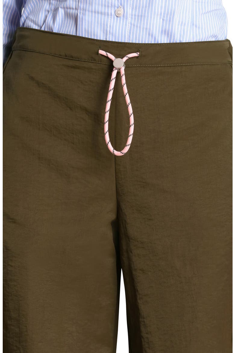 Drawcord Barrel Leg Pants, Alternate, color, MOSS