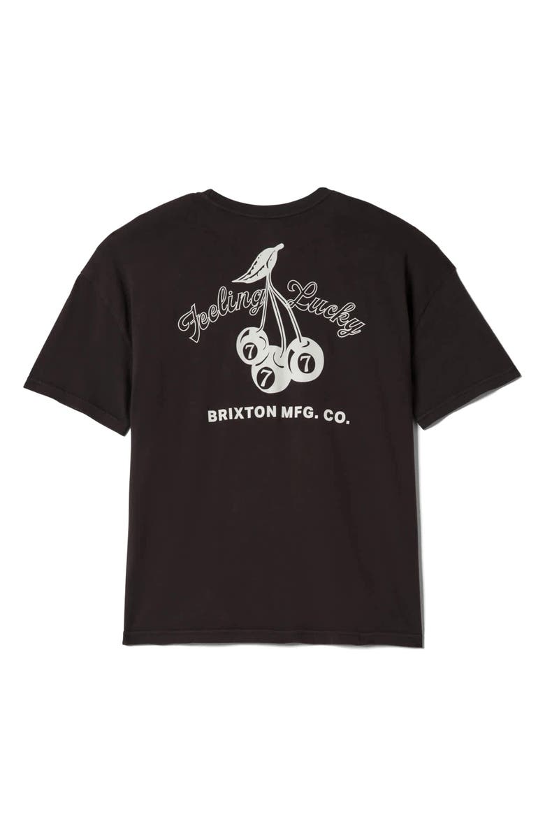 Brixton Feeling Lucky Oversize Cotton Graphic T-Shirt, Alternate, color, Black