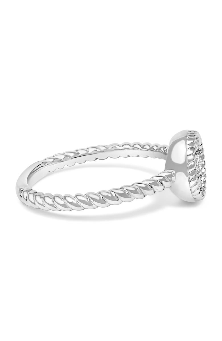 Haus of Brilliance Sterling Silver 1/4 Cttw Diamond Floral Round Braided Ring, Alternate, color, Silver