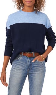 Vince Camuto Extended Shoulder Colorblock Sweater