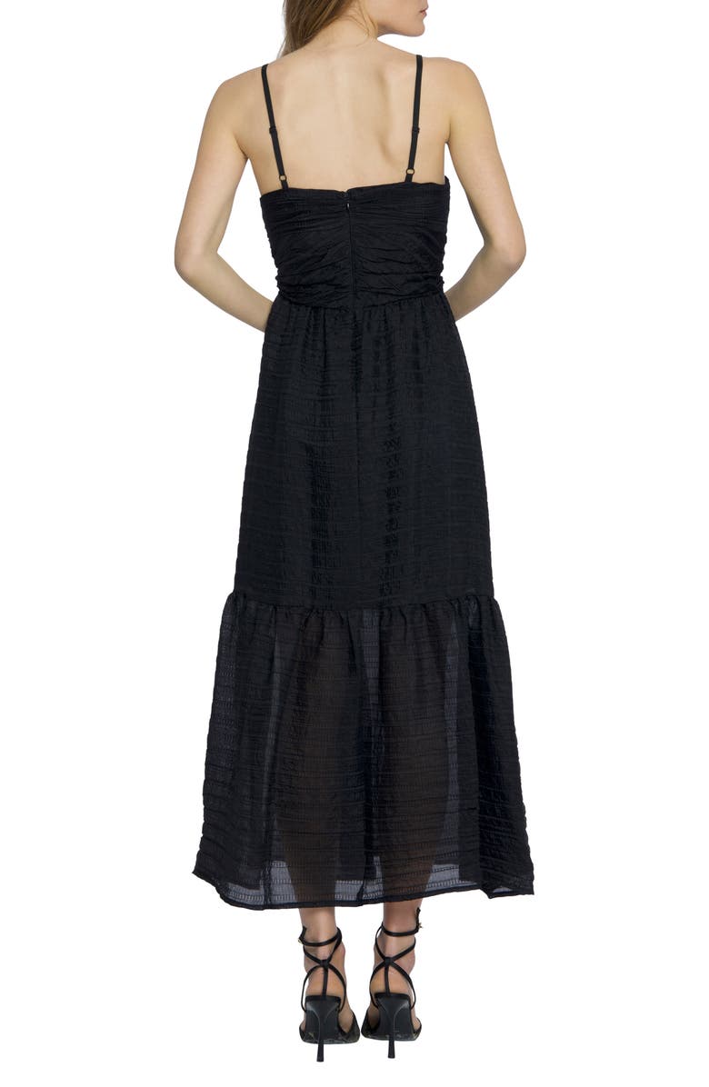 DONNA MORGAN FOR MAGGY Texture Tiered Midi Dress, Alternate, color, 