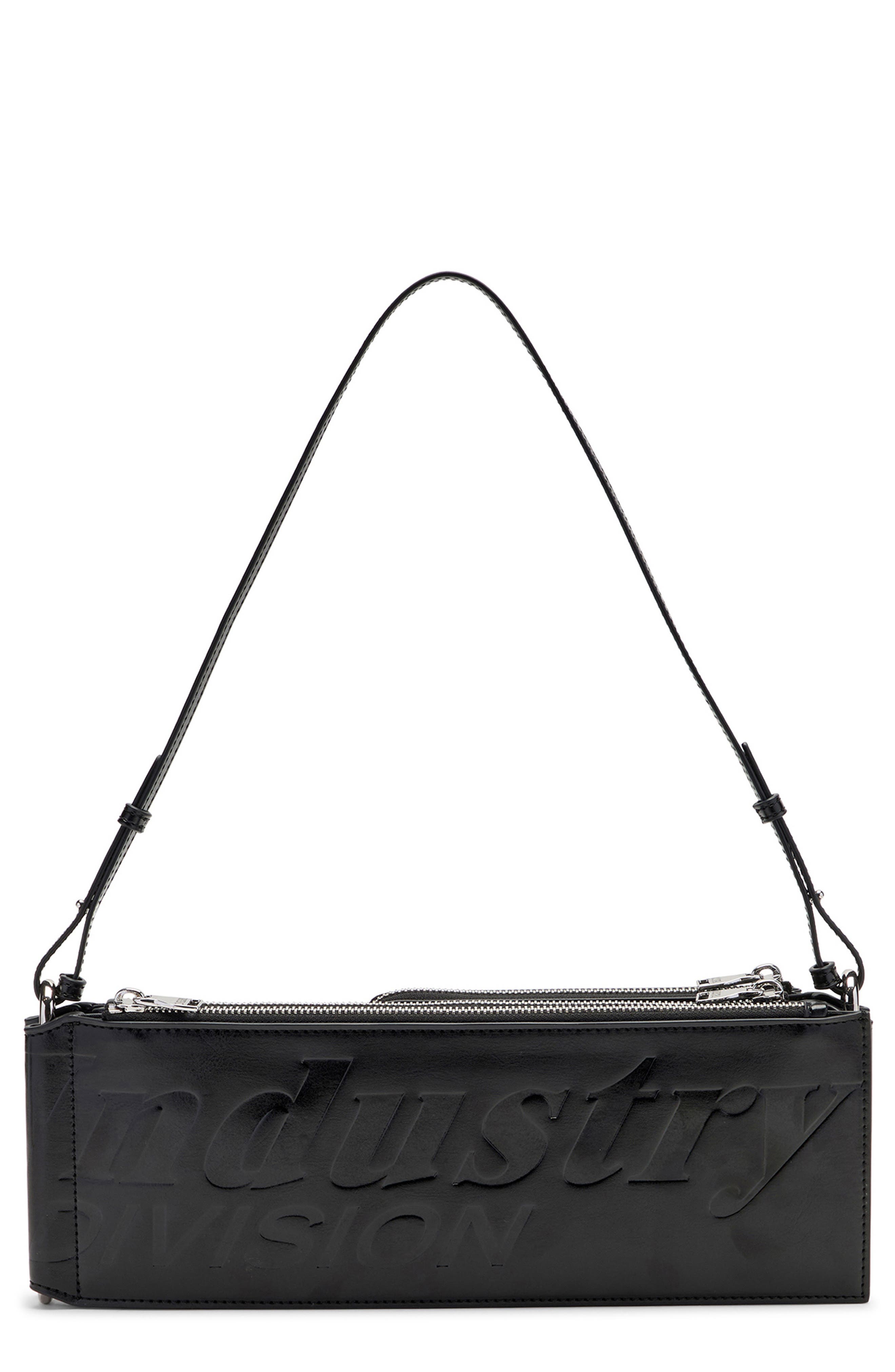 DIESEL<sup>®</sup> Flag-D-Modular Logo Embossed Shoulder Bag, Main, color, Black