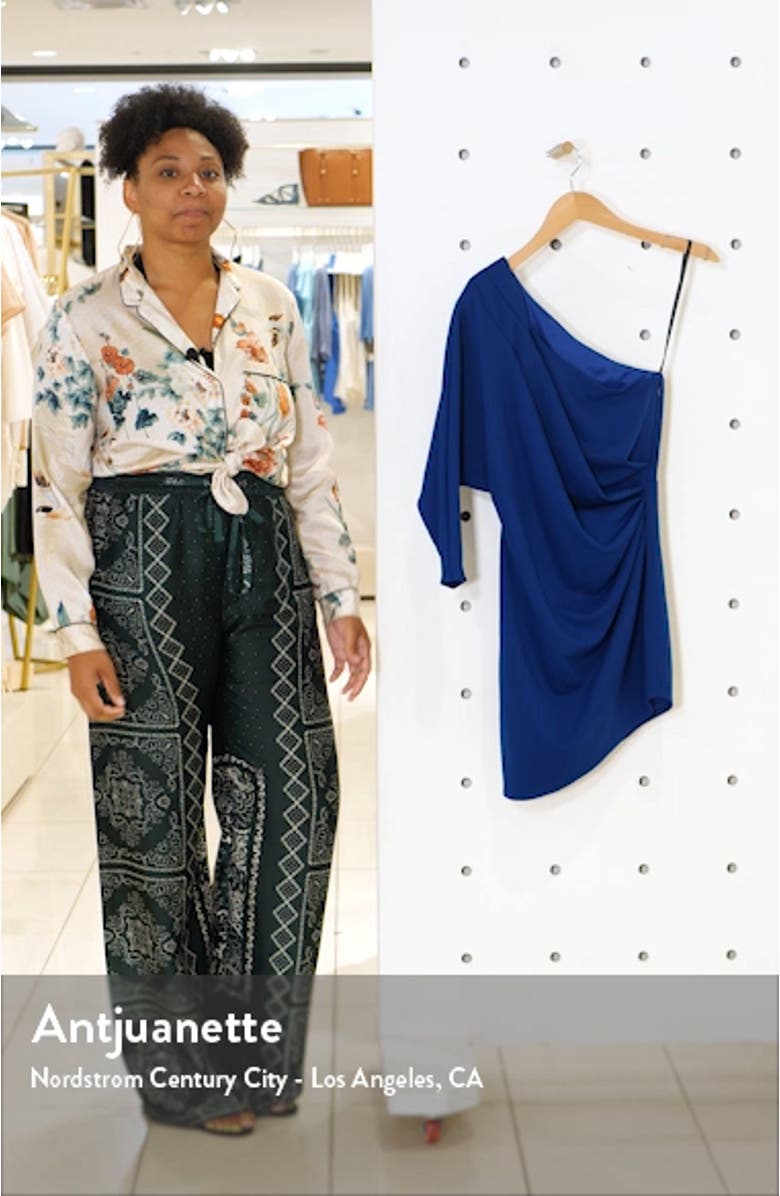 Kaite May One-Shoulder Ruched Minidress, sales video thumbnail