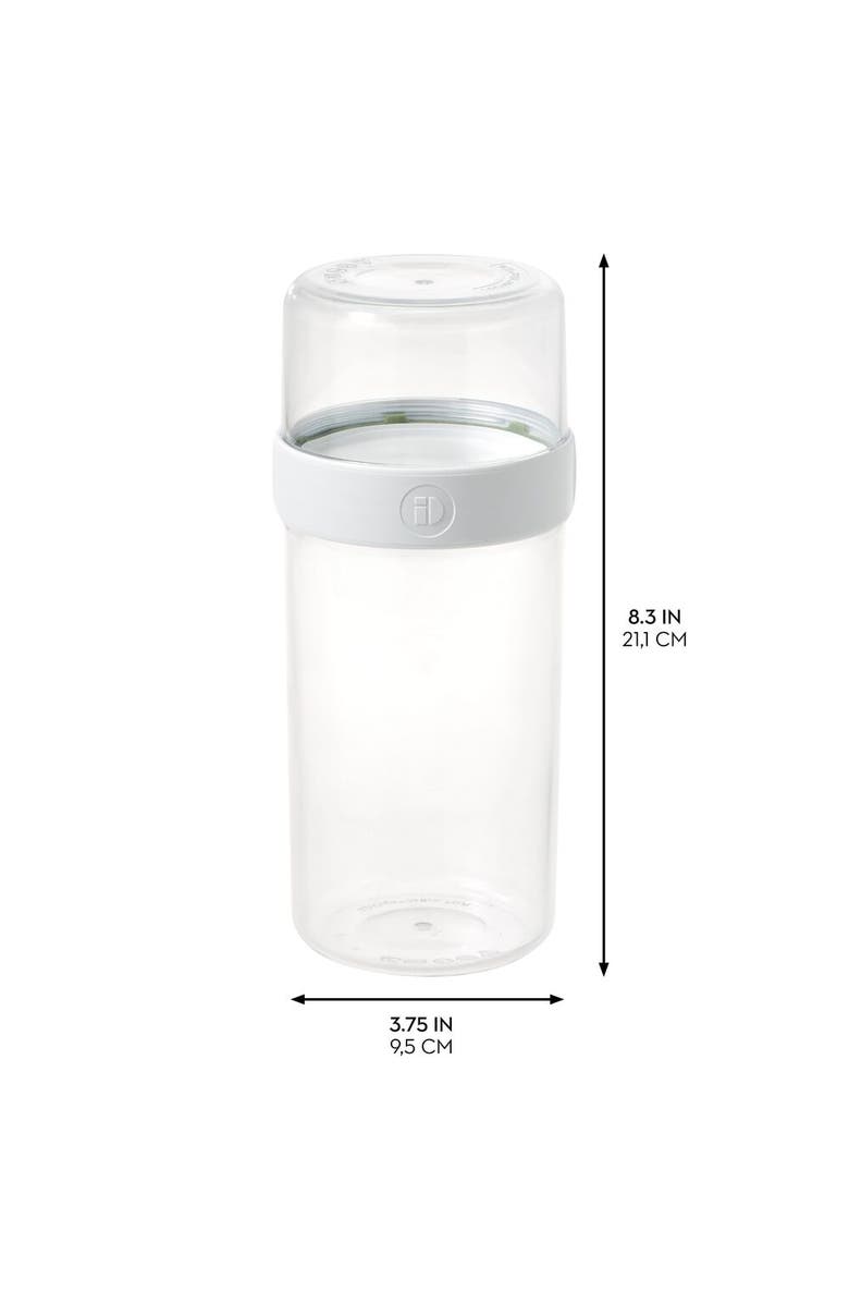 iDesign Large Stack 'n Snack Food Containers - Stackable Snack Containers - Set of 4 - Clear/White, Alternate, color, Clear/White