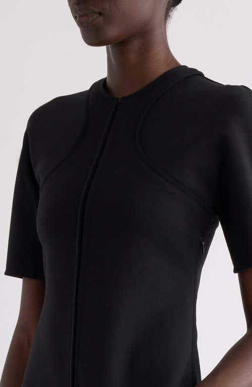 Courrèges Scuba Technical Jersey Minidress In Black