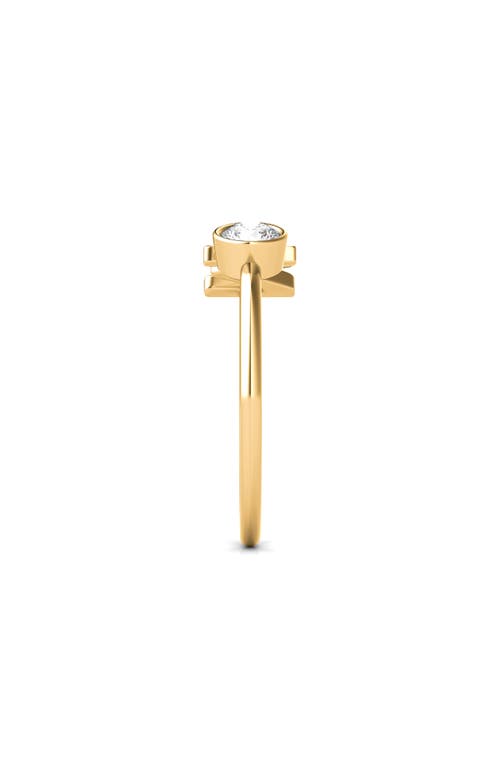 Hautecarat Lab Grown Diamond Letter Ring In 18k Yellow Gold - M