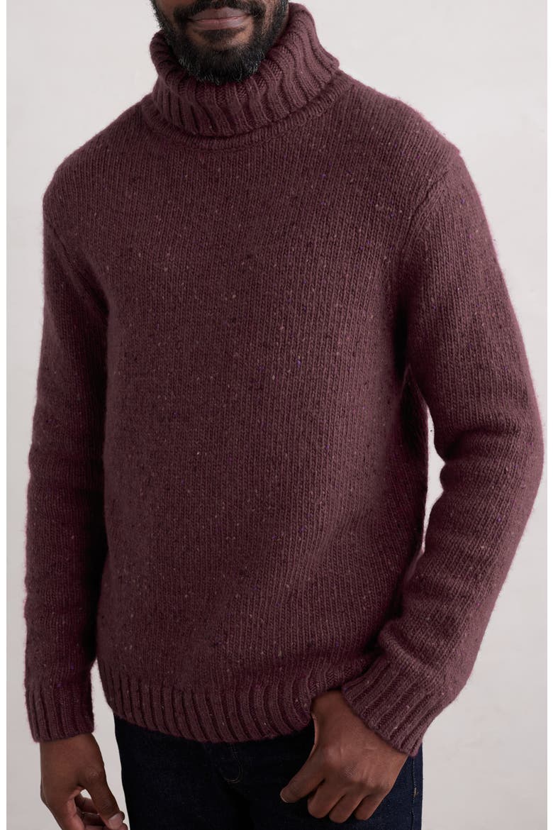 Foresting Turtleneck Wool Blend Sweater, Main, color, MERLOT