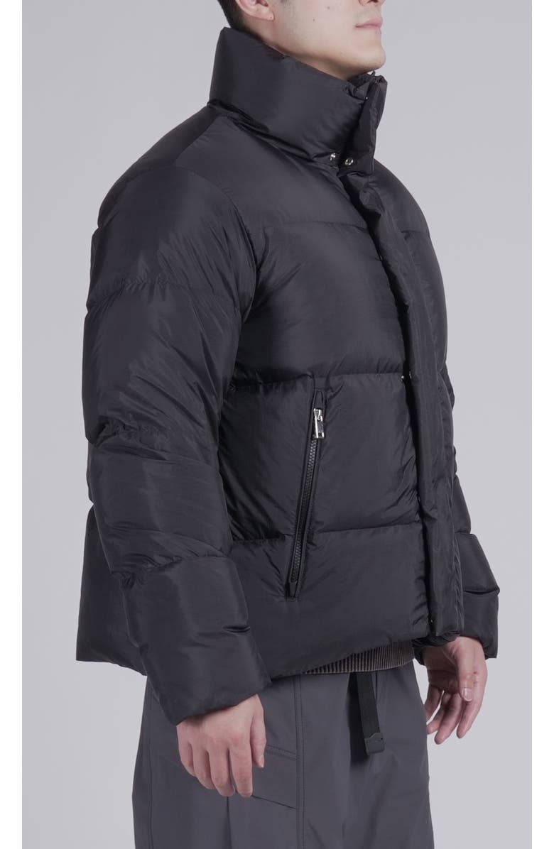 AlphaStyle Leverett Cropped Down puffer, Alternate, color, Black