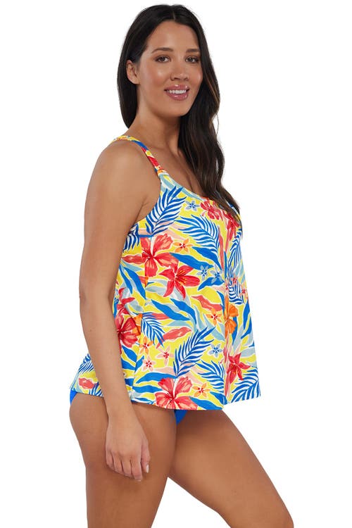 Sunsets Escape Jenna Tankini Swimsuit Top In Suncatcher