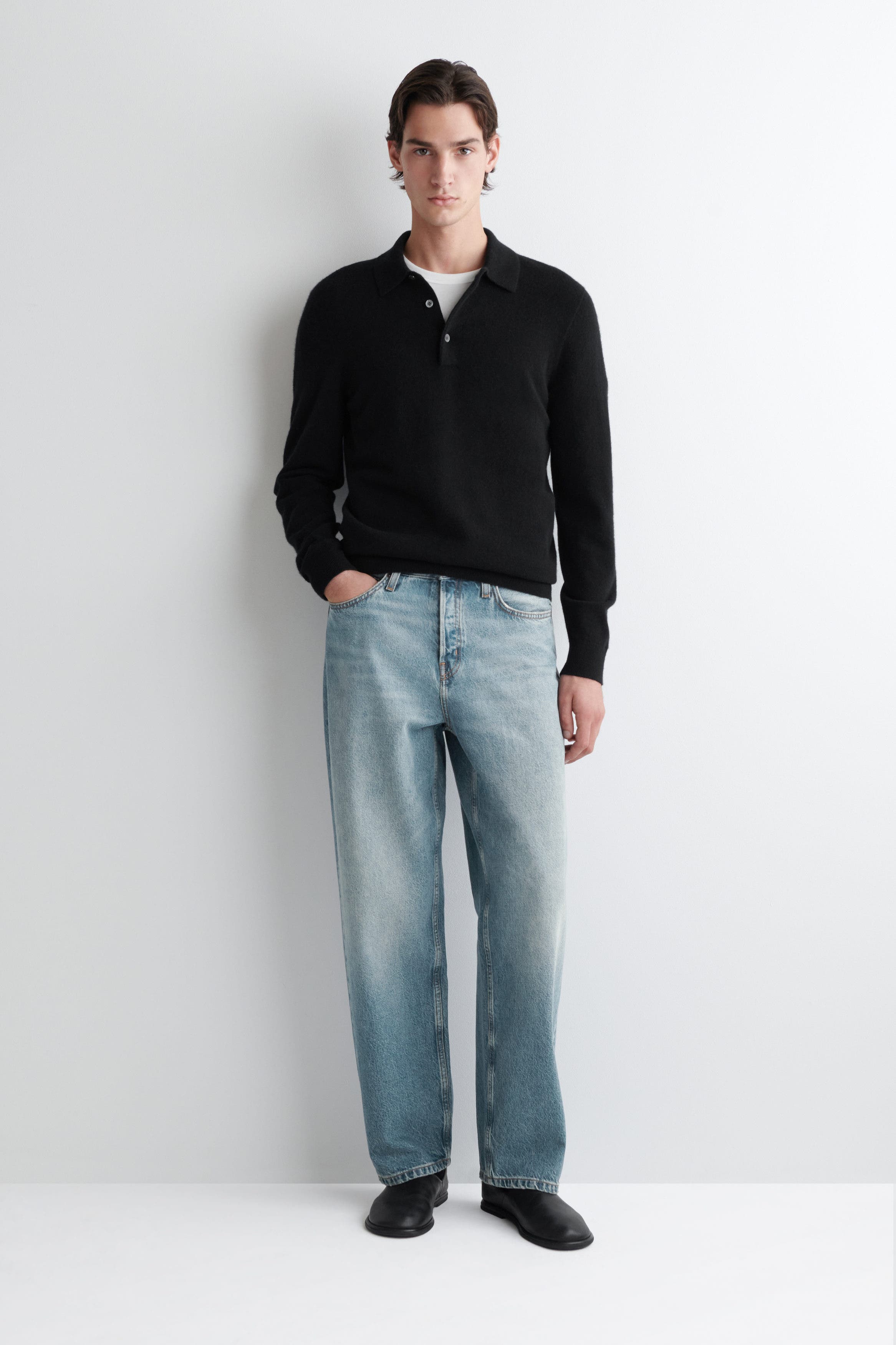 Seamless Cashmere Polo Shirt - image 2