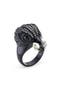 Pavé Eagle's Head Crystal Cocktail Ring