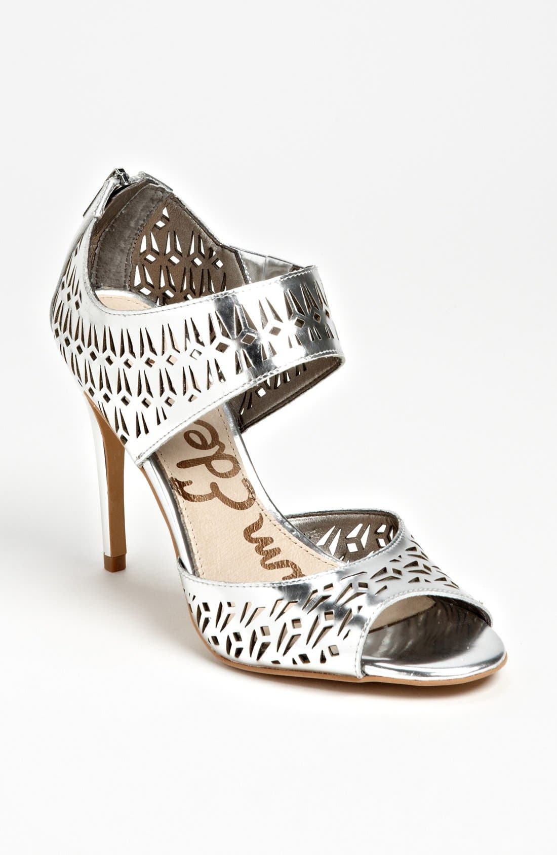 'Alva' Sandal, Main, color, SILVER METALLIC