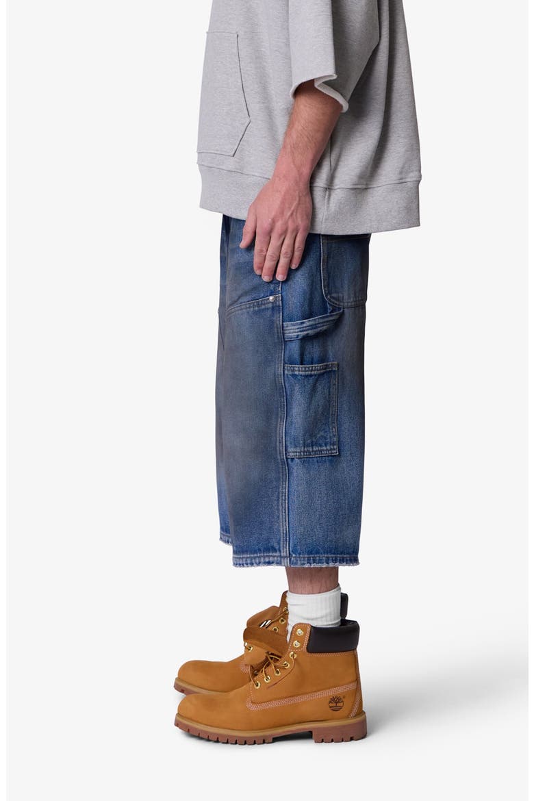 Ultra Baggy Denim Carpenter Shorts, Alternate, color, WASHED BLUE