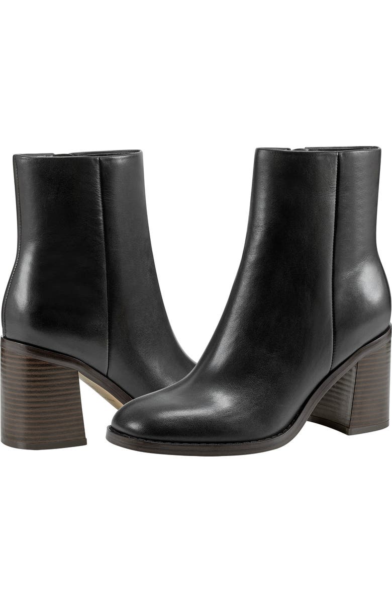 Marc Fisher Block Heel Bootie, Alternate, color, Black