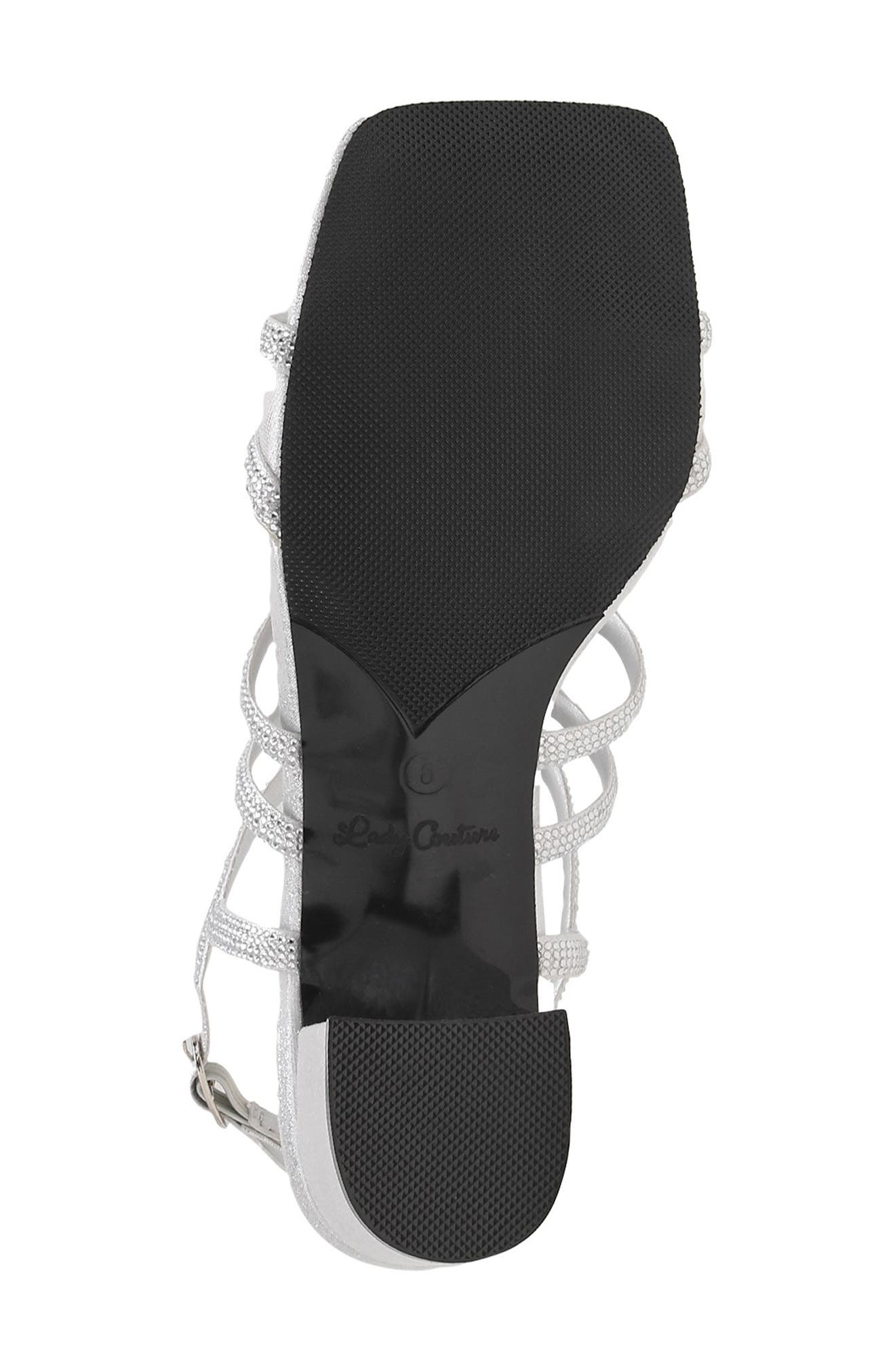 LADY COUTURE Devine Sandal, Alternate, color, Silver