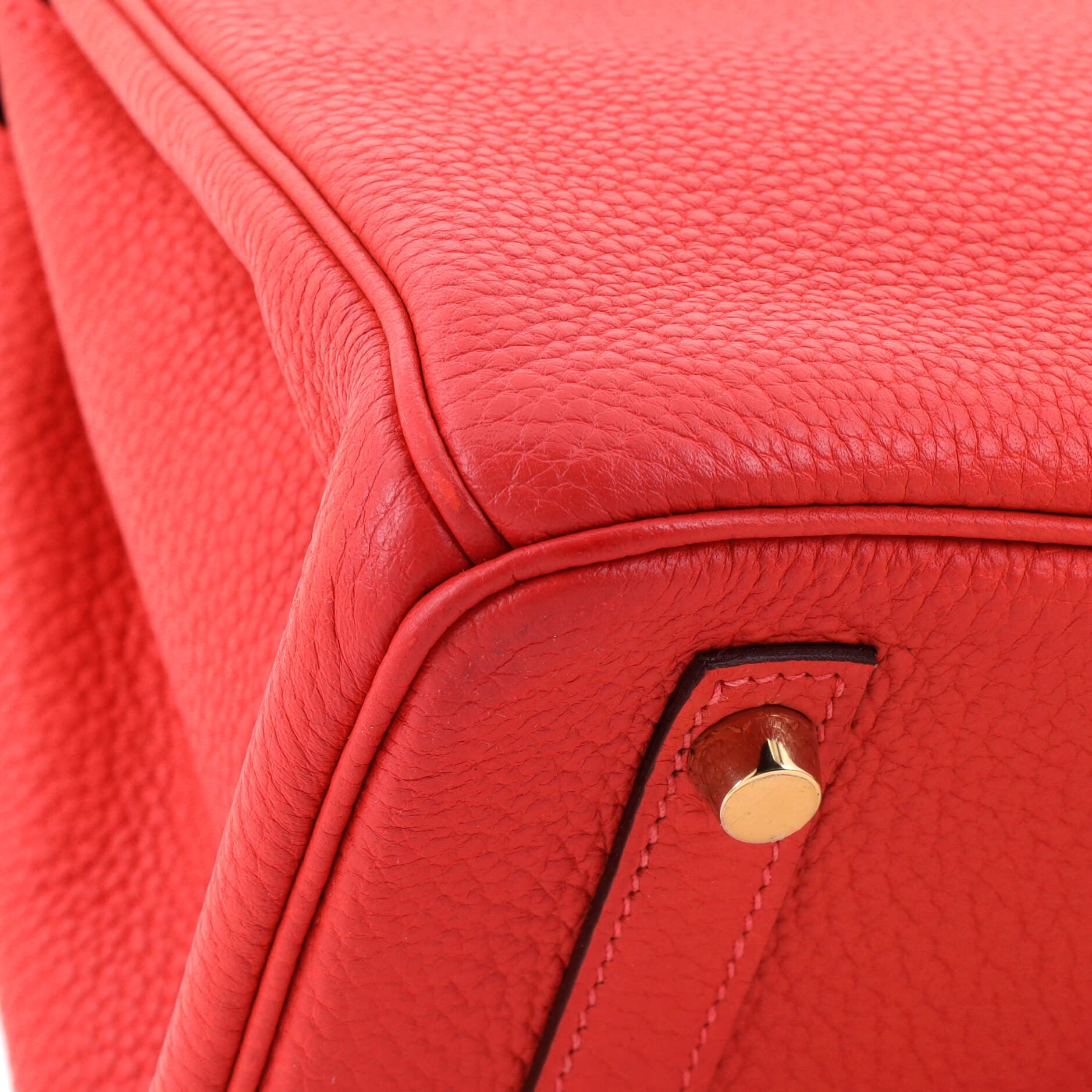Birkin Handbag Red Clemence with Gold Hardware 30, Alternate, color, Red