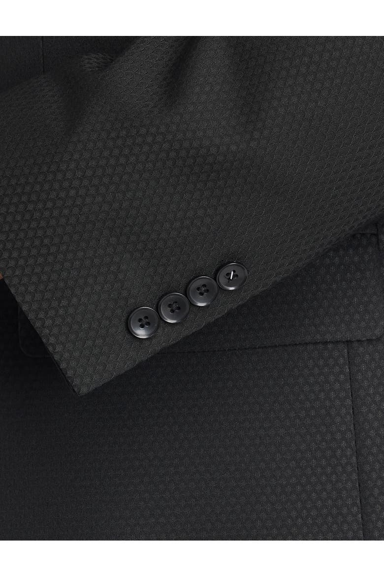 Big & Tall Sophisticated Textured Jacket-Relaxer Sport Coat, Alternate, color, BLACK