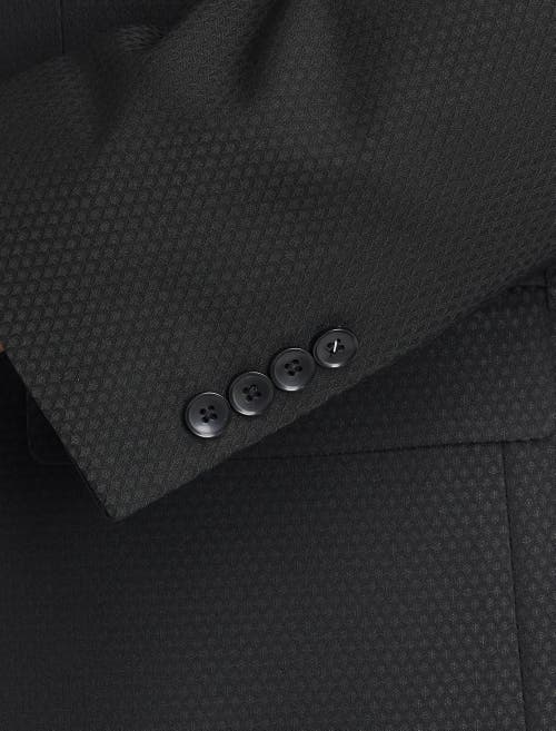 Synrgy Big & Tall Sophisticated Textured Jacket-relaxer Sport Coat In Black