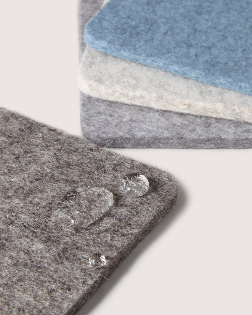 Graf & Lantz Graf Lantz Bierfilzl Merino Wool Square Coaster Multi 4 Pack In Cobblestone