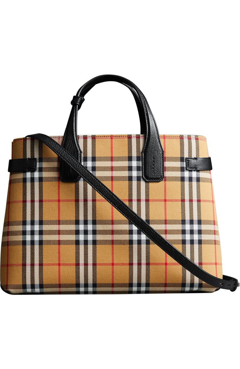 Burberry Medium Banner Leather Tote, Alternate, color,