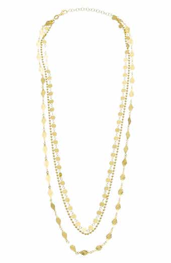 Layered Disc and Station Necklace