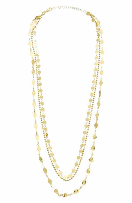 Layered Disc and Station Necklace