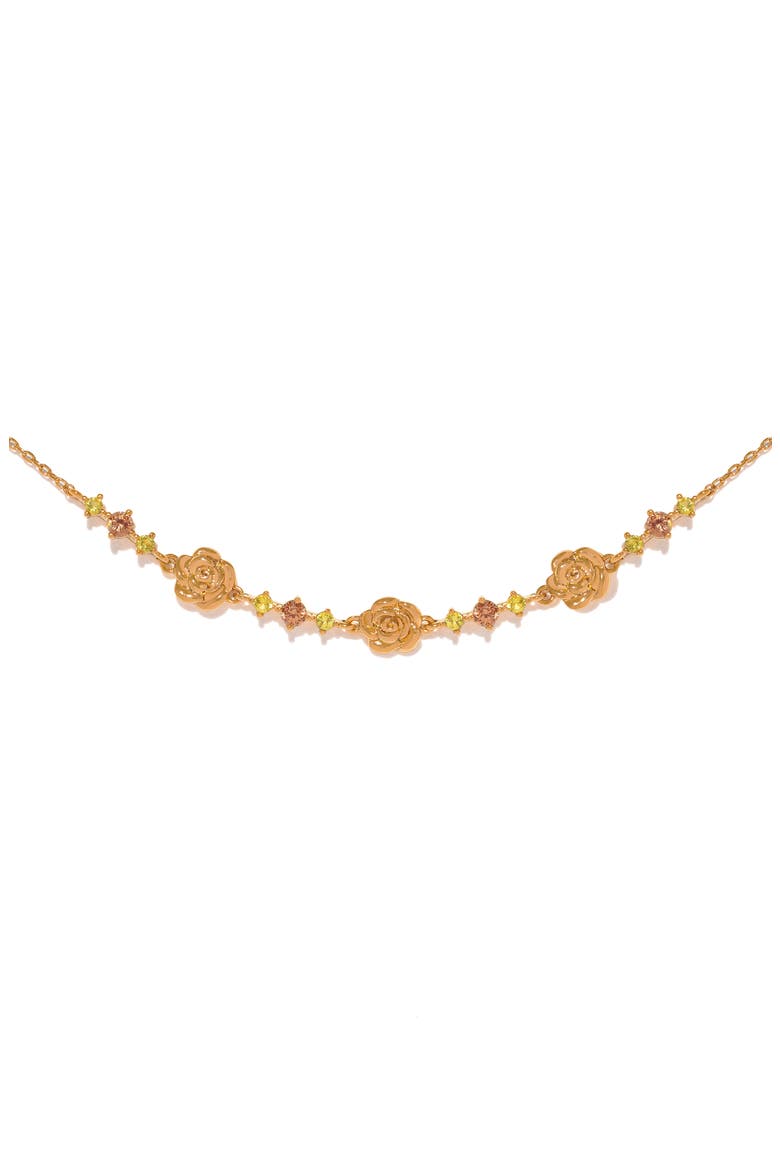 Disney Belle Rose Adjustable Bracelet, Main, color, GOLD