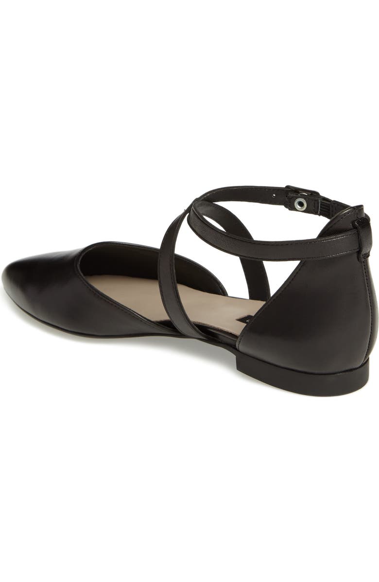 Paul Green Margo Cross Strap Flat, Alternate, color,