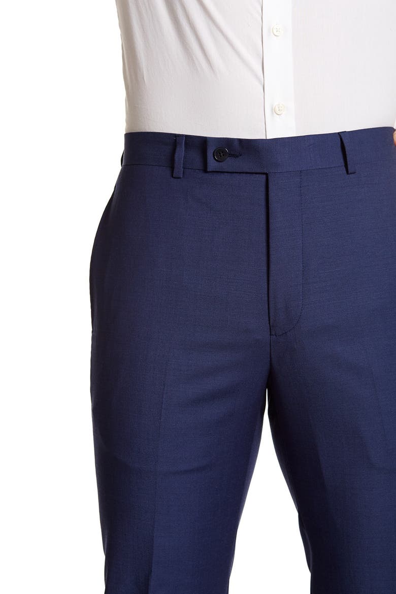 Solid Bright Blue Wool Suit Separates Pants, Alternate, color, BLUE
