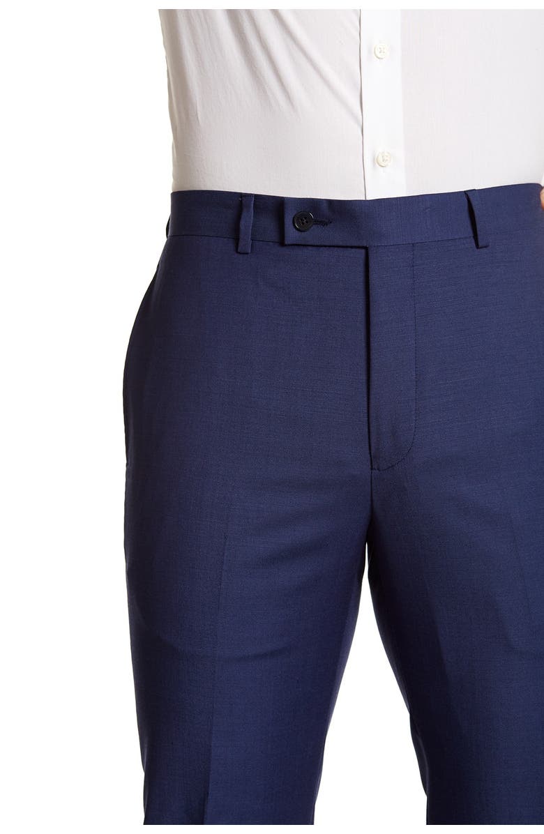 Calvin Klein Solid Bright Blue Wool Suit Separates Pants, Alternate, color, Blue