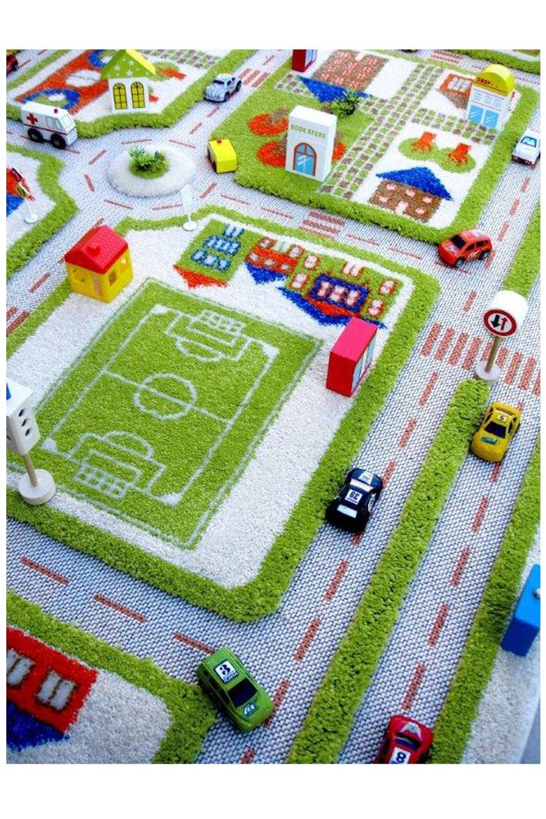 LUCA AND CO 'Traffic' Play Rug, Alternate, color, GREEN