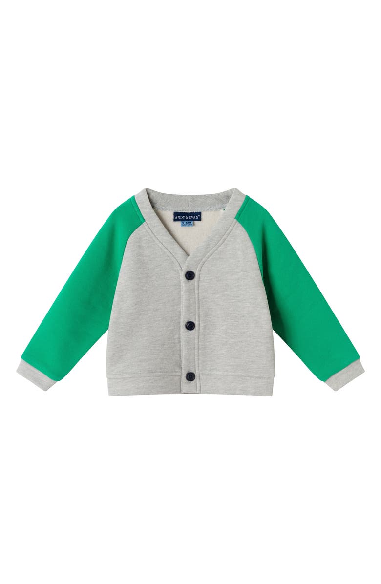 Andy & Evan Kids' Button-Up Shirt, Cardigan & Joggers Set, Alternate, color, Grey Cardigan