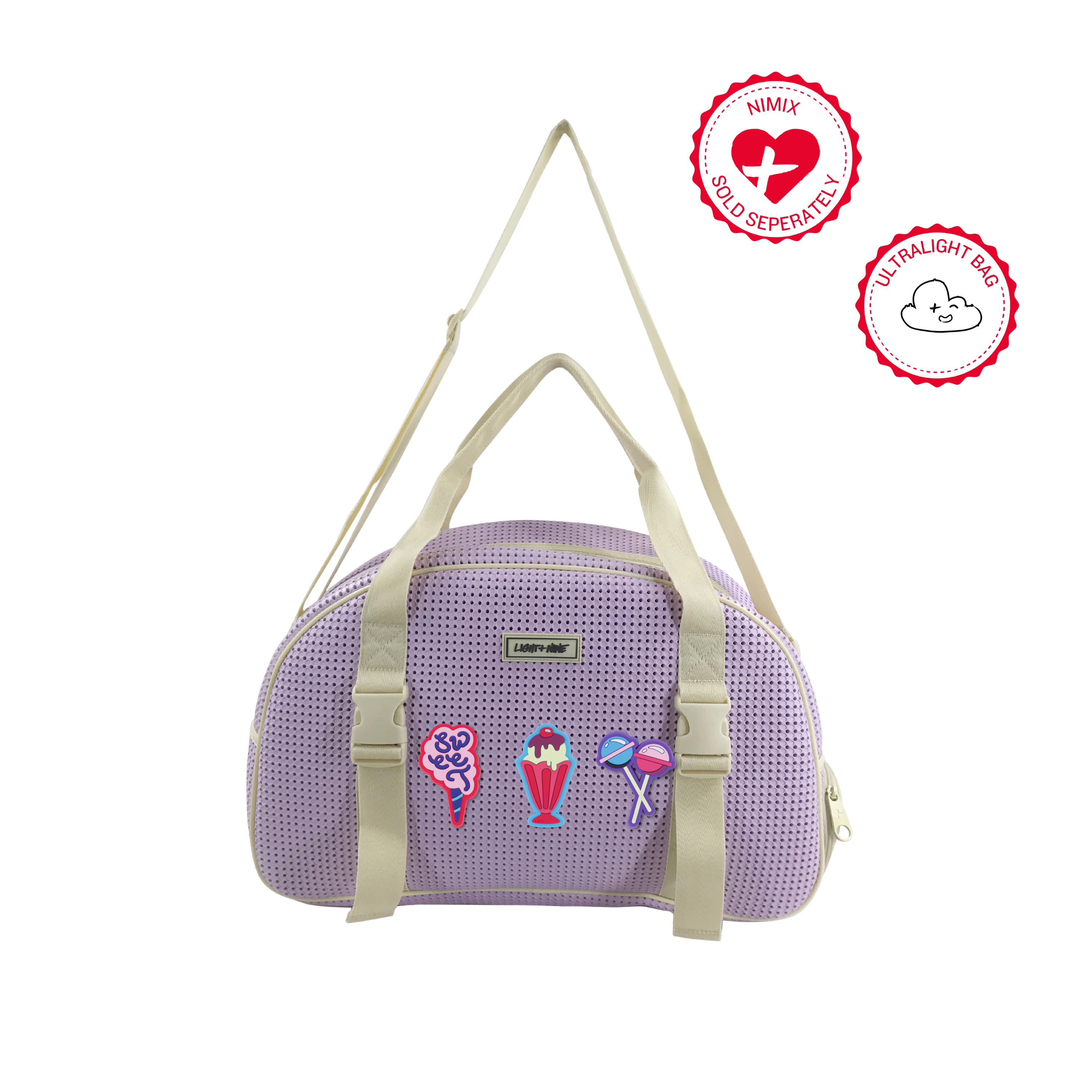 Duffle Faded Lavender with Nimix Confection Set, Alternate, color, Faded lavender