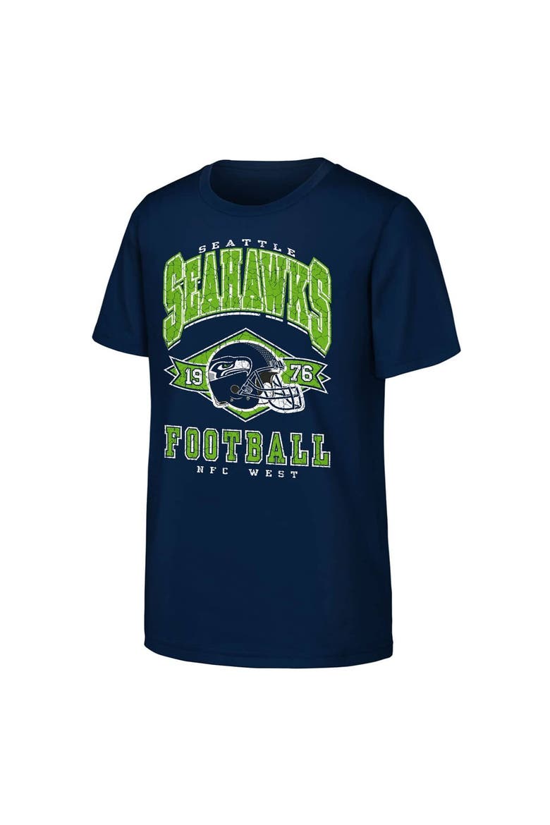 Youth Outerstuff  College Navy Seattle Seahawks Kick Off T-Shirt, Main, color, College Navy