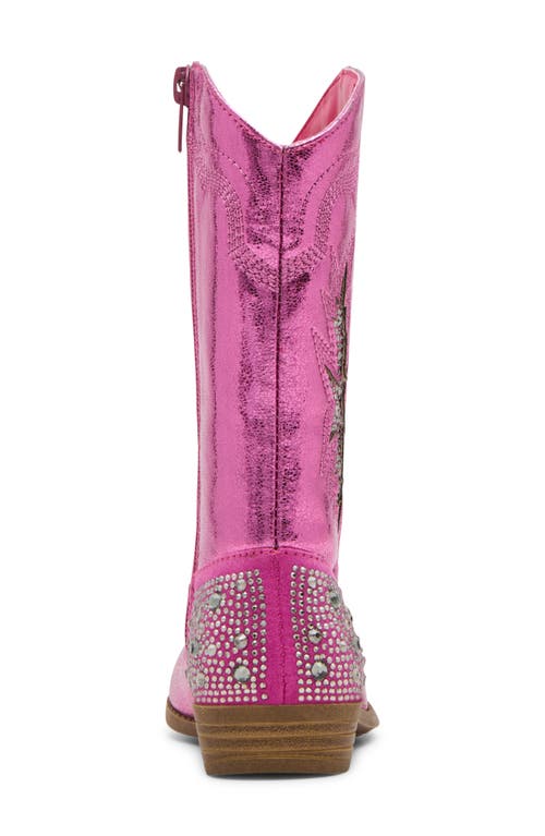 Steve Madden Kids' Tyeehah Western Boot In Pink